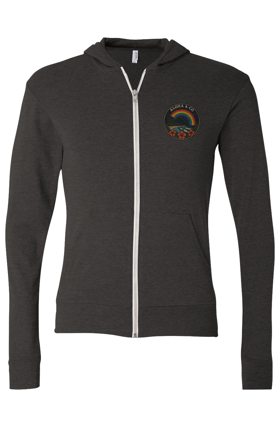Triblend Full-Zip Lightweight Hoodie