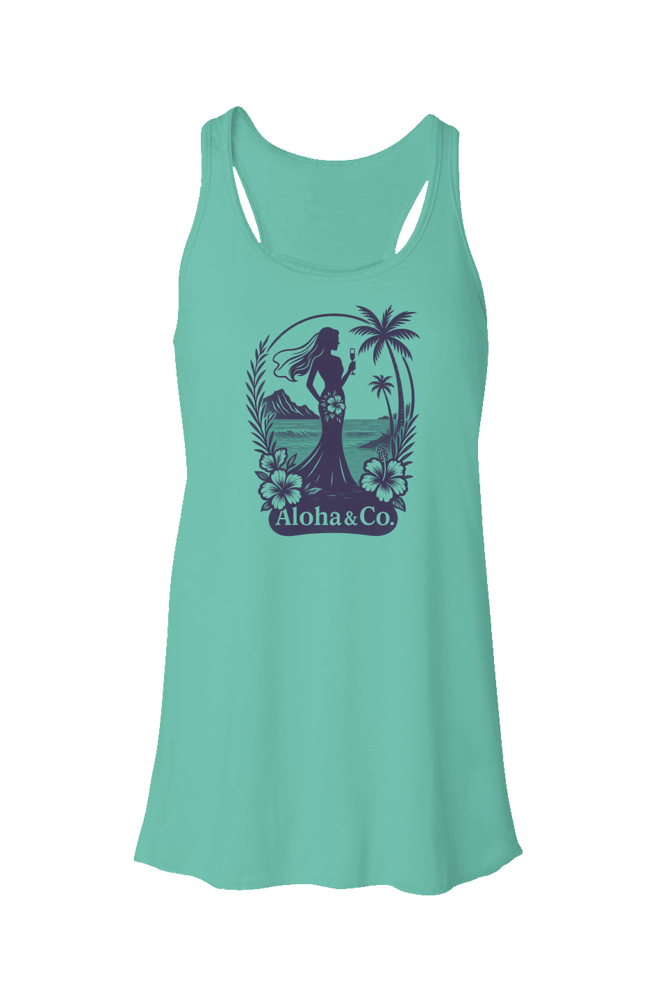 Aloha Bride Celebration Flowy Racerback Tank